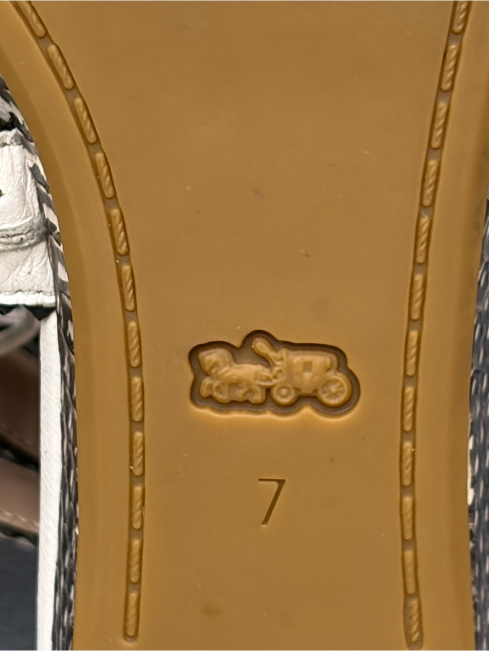 Coach Demi Wedge Leather Sandals Size 7 - Picture 8 of 8
